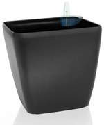 Ghiveci cu auto-irigare Flower Lover Quadrato matnegru, 22 cm, 22 cm