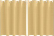 vidaXL Perdele Opaque cu Inel 2 pcs Bej 140 x 140 cm Poliester
