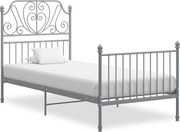 vidaXL Cadru de pat, gri, 100x200 cm, metal