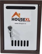 Cutie postala metalica cu 2 chei HouseXL® MailBox, Dimensiune 26X19.5X8 cm, Vopsita in camp electrostatic, Tabla groasa, Model cutie dreptunghiulara,