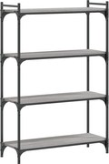 vidaXL Bibliotecă cu 4 niveluri gri sonoma 80x30x120 cm lemn prelucrat