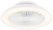 Ventilator de tavan inteligent alb cu LED cu telecomanda - Deniz