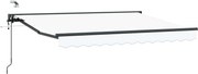 vidaXL Cort electric retractabil Alb 3 x 2,5 m