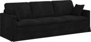 vidaXL Canapea Negru 228 x 78 x 80 cm Catifea