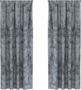 vidaXL Cortine din catifea 2 pcs Gri argintie 225 x 140 cm Catifea