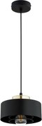 Brilagi - Lustră suspendată pe cablu SPRING 1xE27/60W/230V Ø20 cm negru/auriu