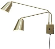 Aplica de perete, doua brate directionabile cu lungimi diferite Bremen auriu