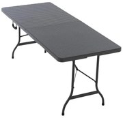Masă portabilă pliabilă de 180 cm, antracit