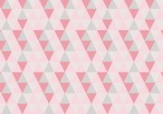 Fototapet - Triunghiuri roz (254x184 cm)