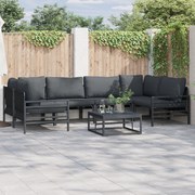vidaXL Set de canapele pentru grădină 6 pcs Antracit Oţel