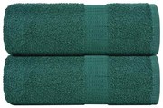 vidaXL Prosoape de baie, 2 buc. FROGN, verde, 30x30 cm, 100% bumbac