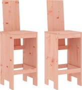 vidaXL Scaune de bar, 2 buc., 40x42x120 cm, lemn masiv Douglas