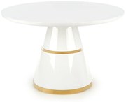 Masă de sufragerie Varam (alb + auriu) (pentru 4 persoane). Promo -6%. 1028079