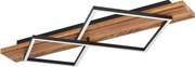 Eglo 901935 - Plafonieră LED BOYA LED/13W/230V + LED/15W negru/maro