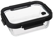 Recipient pentru alimente din sticla cu capac ermetic, transparent
