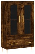 vidaXL Dulap înalt, stejar afumat, 69,5x31x115 cm, lemn prelucrat