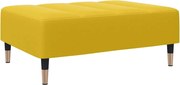 vidaXL Taburet, galben, 77x55x31 cm, catifea