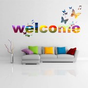 Sticker perete Welcome Multicolor