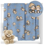 Bellatex Pătură pentru copii Ella Maimuțăalbastră, 100 x 150 cm