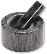Kesper 71504 Mortier de marbre avec pilon, noir,cm pr. 13 cm