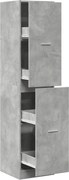 vidaXL Dulap de farmacie, gri beton, 40x41x174,5 cm, lemn prelucrat