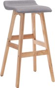 vidaXL Scaun de bar, gri deschis, material textil