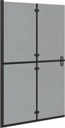 vidaXL Perete de duș Walk-In Negru 120 x 6,5 x 190 cm