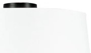 Plafoniera negru mat cu abajur alb 45 cm - Combi