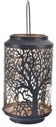 InDecor Sfeșnic metalic Arborele negru, 12 x 12 x18 cm