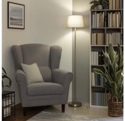 Brilagi - Lampadar LED CERIA, 1x E27, 40 W, 230 V, Ø 30 cm, gri/crom mat