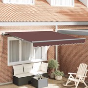 vidaXL Copertina retractabilă automat, maro, 300x250 cm
