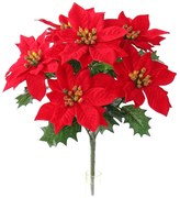 Poinsettia artificială, de Crăciun, roșu, 30 cm