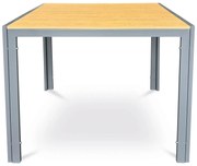 Autronic Masă de grădină, metal, polywood, maro, AZ T-S1209 OAK