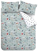 Lenjerie de pat din flanelă pentru pat dublu 200x200 cm Winter Scene – Bianca