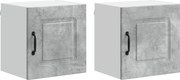 vidaXL Dulap de bucătărie Kalmar 2 pcs Gri din beton 40 x 31 x 40 cm