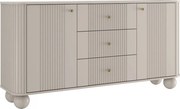 Comodă cu sertare Vesper 160 cm - cașmir / mânere aurii / picioare sferice