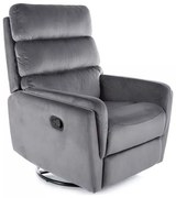 Scaun reclinabil Belfort Velvet, gri