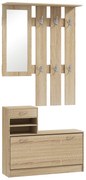 HOMCOM Set Mobilier cu 2 Rafturi Reglabile, 90x24x177 cm, Lemn Natural | Aosom Romania