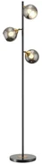 HOMCOM Lampă de Podea cu 3 Abajururi, Lampă pentru Camera de Zi cu Abajur Glob din Sticlă(Becul nu este inclus), Φ36x162 cm, Gri | Aosom Romania