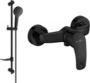 Mexen Fabia DF05 baterie de duș cu set de duș, neagră - 74654DF05-70