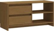 vidaXL Comodă TV, maro miere, 80x31x39 cm, lemn masiv de pin