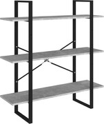 vidaXL Bibliotecă, gri beton, 100x30x105 cm, PAL