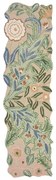 Covor tip traversă verde țesut manual din lână 60x230 cm Bryony Shaped Floral – Flair Rugs