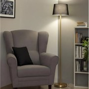 Brilagi - Lampă de podea LED CERIA 1xE27/20W/230V, Ø 30 cm, negru/auriu