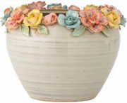 Ghiveci din ceramică multicolor pictat manual, Ø19,5xH14 cm, „Eanna”