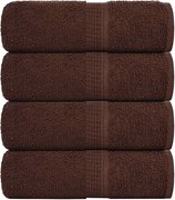 vidaXL Prosoape de oaspeți, FROGN, 4 buc., maro, 30x50 cm, 360 g/m²