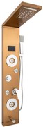 Panou de dus TRENDY'S cu hidromasaj , inox 5 functii digital cu led ,cupru satin
