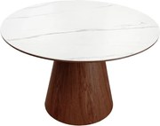 Masa rotunda, Ceramica Alba, Furnir Nuc, UNIQUE 120cm A-45144 VC