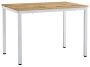 Masa Bucatarie/Dining Wakko MDF Stejar Picioare Albe  110x70 Cm
