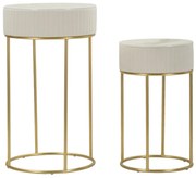 Mauro Ferretti Set De 2 Masute Inalte Cm Ø 50X90-40X68 | Aosom Romania